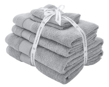 Catherine Lansfield Anti-Bacterial 500GSM Soft Absorbent Cotton Towels Range Grey