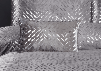 Bellagio Shimmery Metallic Foil Print Filled Cushion 30cm x 40cm