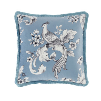 Bridgerton By Catherine Lansfield Regal Floral Pale Blue Peacock Duvet Cover Set
