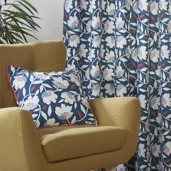 Luna Modern Cascading Bold Floral Bedding Curtains Matching Range