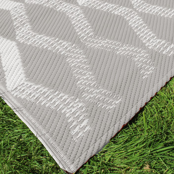 Rico Vertical Zigzag UV & Water Resistant Lightweight Outdoor Rug Mat