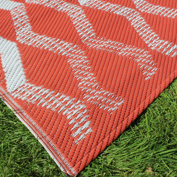 Rico Vertical Zigzag UV & Water Resistant Lightweight Outdoor Rug Mat
