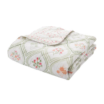Catherine Lansfield Green Sage Cameo Floral Cottage Charm Duvet Quilt Cover Set