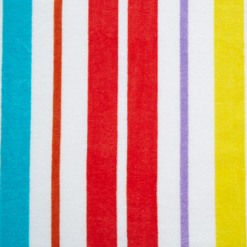 Catherine Lansfield Multi Rainbow Stripe Beach Sun Lounger Towel 78cm x 200cm