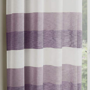 Mykonos Striped Sheer Voile Curtain Panels Eyelet Top Ring Top Single Panel