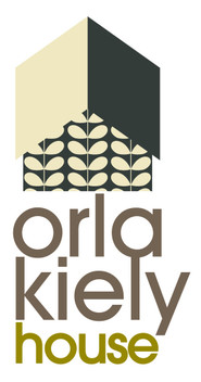 Orla Kiely Designer MULTI STEM Lined Eyelet Ring Top Curtains Pair