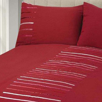 MANHATTAN Striped Colourful Soft 100% Polyester Duvet Cover Set