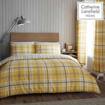 Catherine Lansfield Kelso Tartan Check Bedding Curtains Matching Range