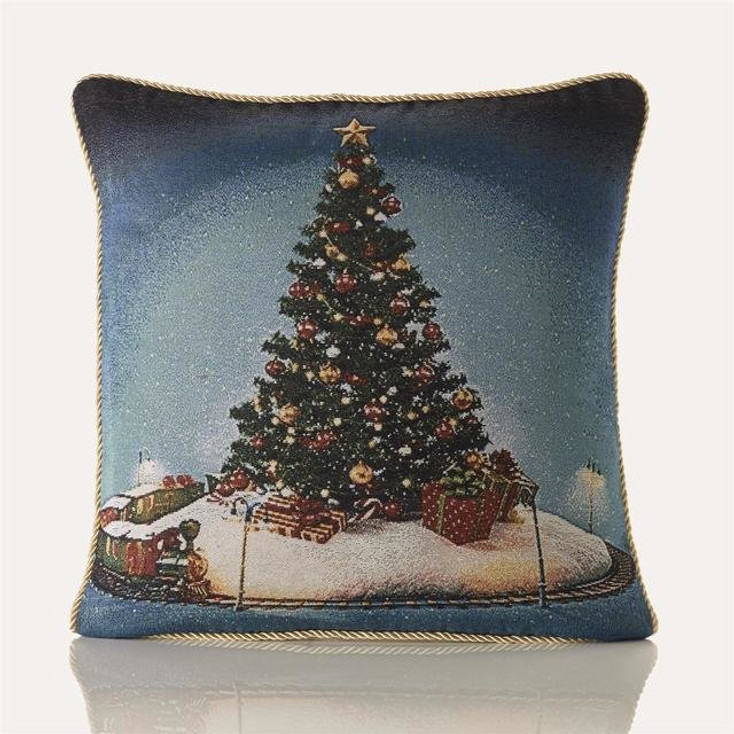 Tapestry Festive Spruce Christmas Tree Unfilled Cushion Cover 18" x 18"
