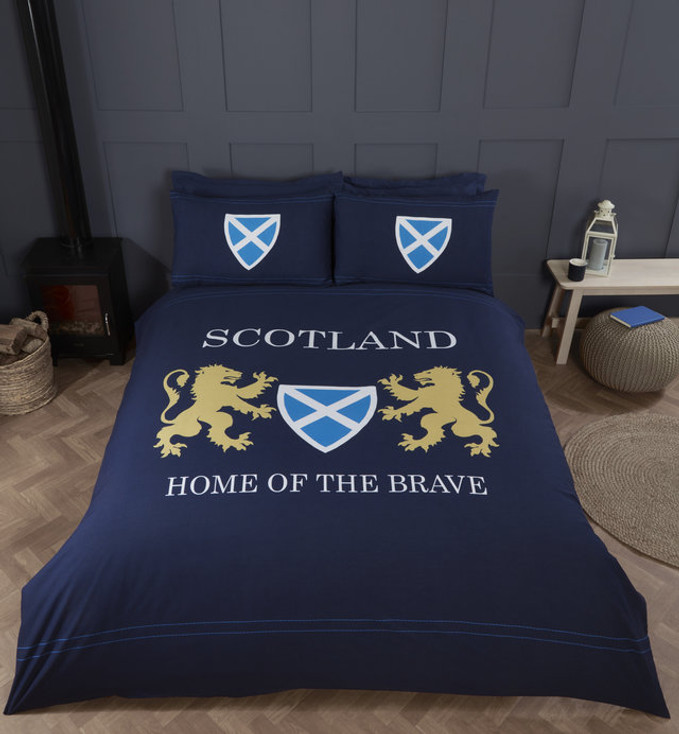 Home Of The Brave Scotland Saltire Scottish Soft Duvet Cover Set