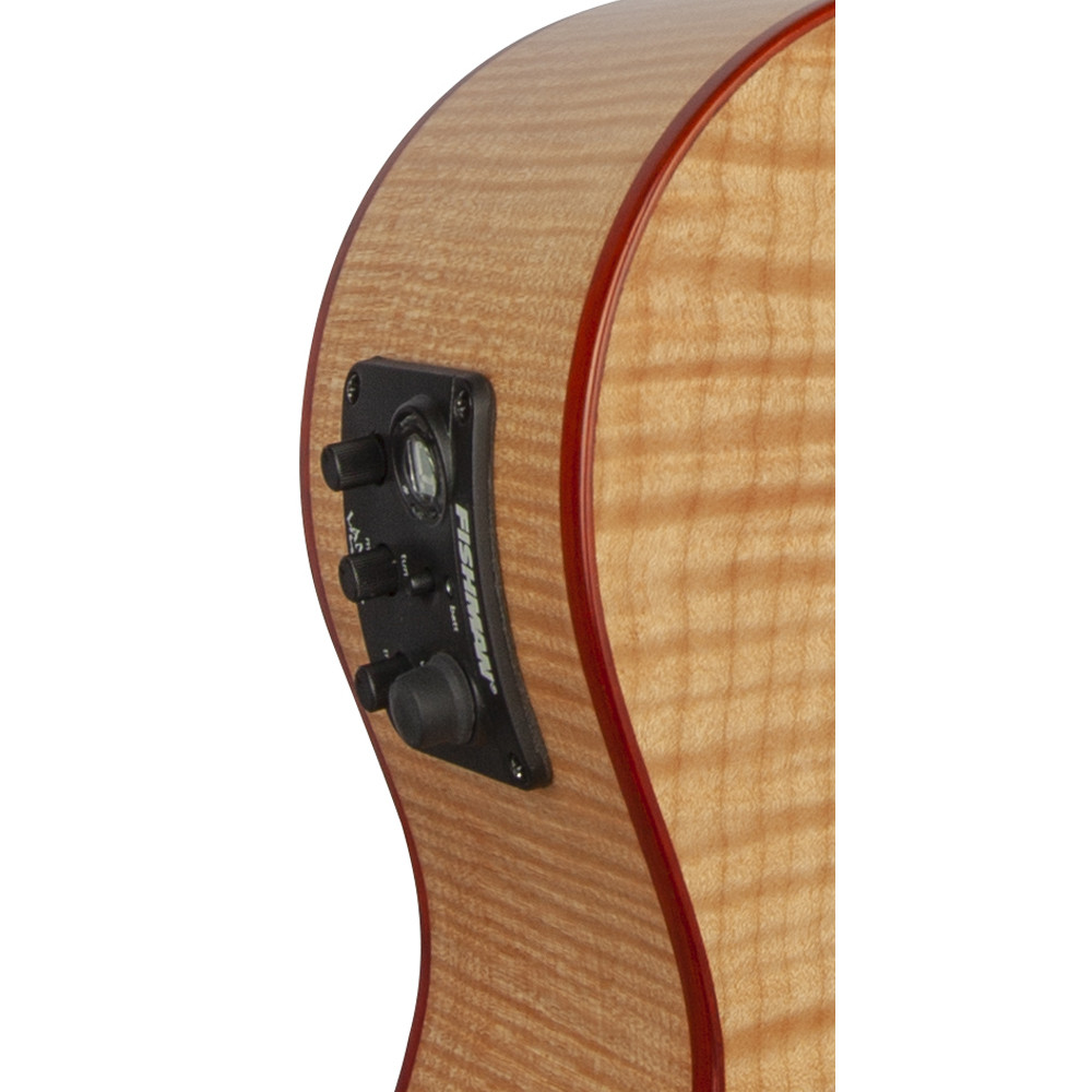 Lanikai FMCEB Flame Maple Baritone Acoustic Electric Ukulele with Padded Gig Bag Alchemy