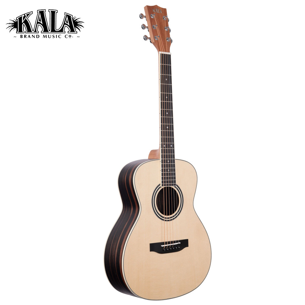 Kala Solid Spruce Top Ebony Orchestra Mini Acoustic Guitar KAGTROM
