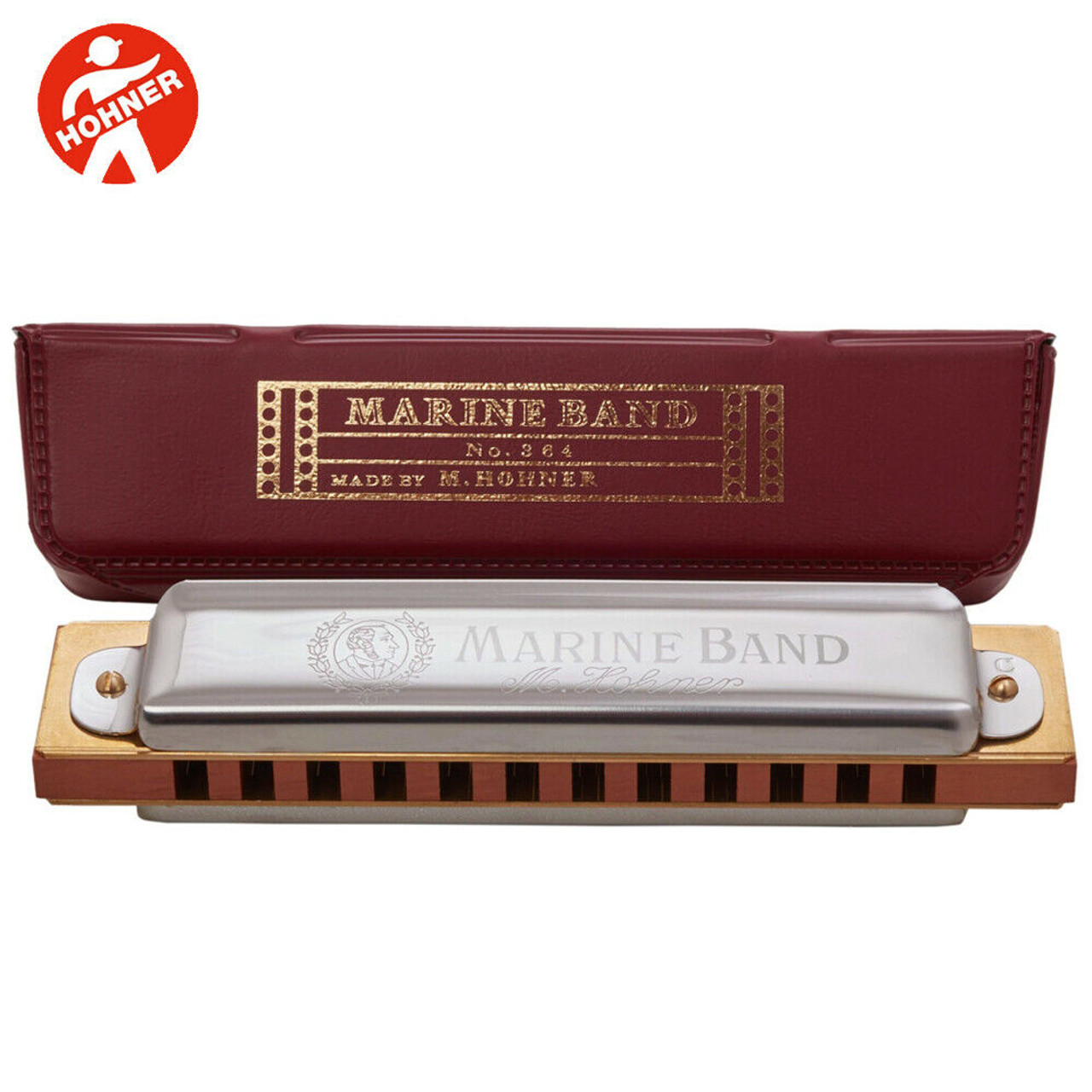 Hohner 364/24 Marine Band Key of C 12-Hole Diatonic Harmonica 364C