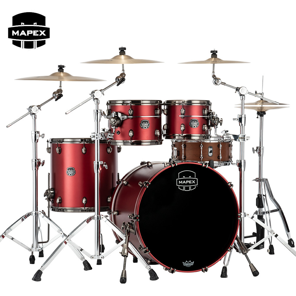 Mapex Saturn Evolution Rock Birch 4-Piece Shell Pack Tuscan Red