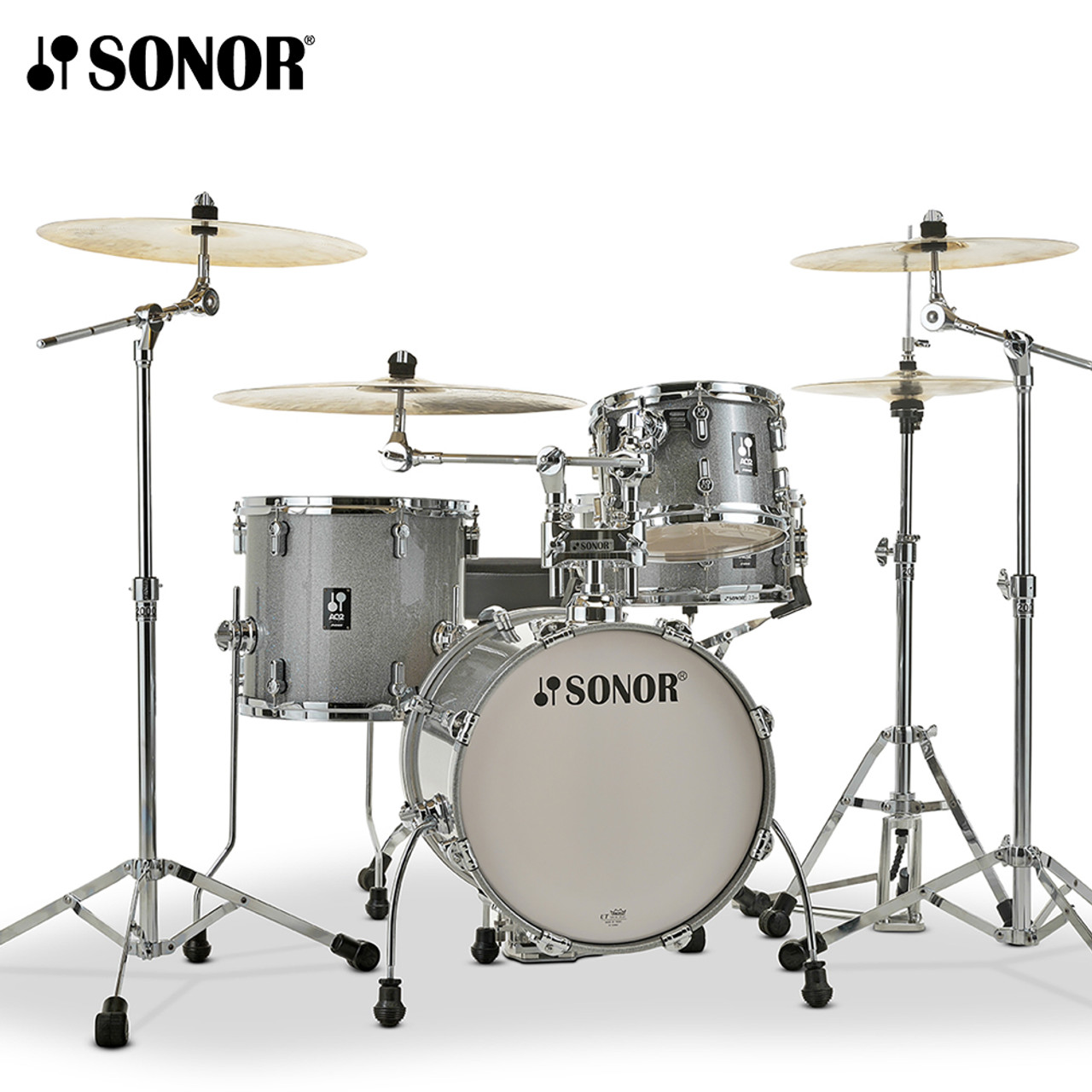 Sonor AQ2 SAFARI 4-Piece Drum Shell Pack Titanium Quartz Lacquer  AQ2-SAFARIWMCTQZ