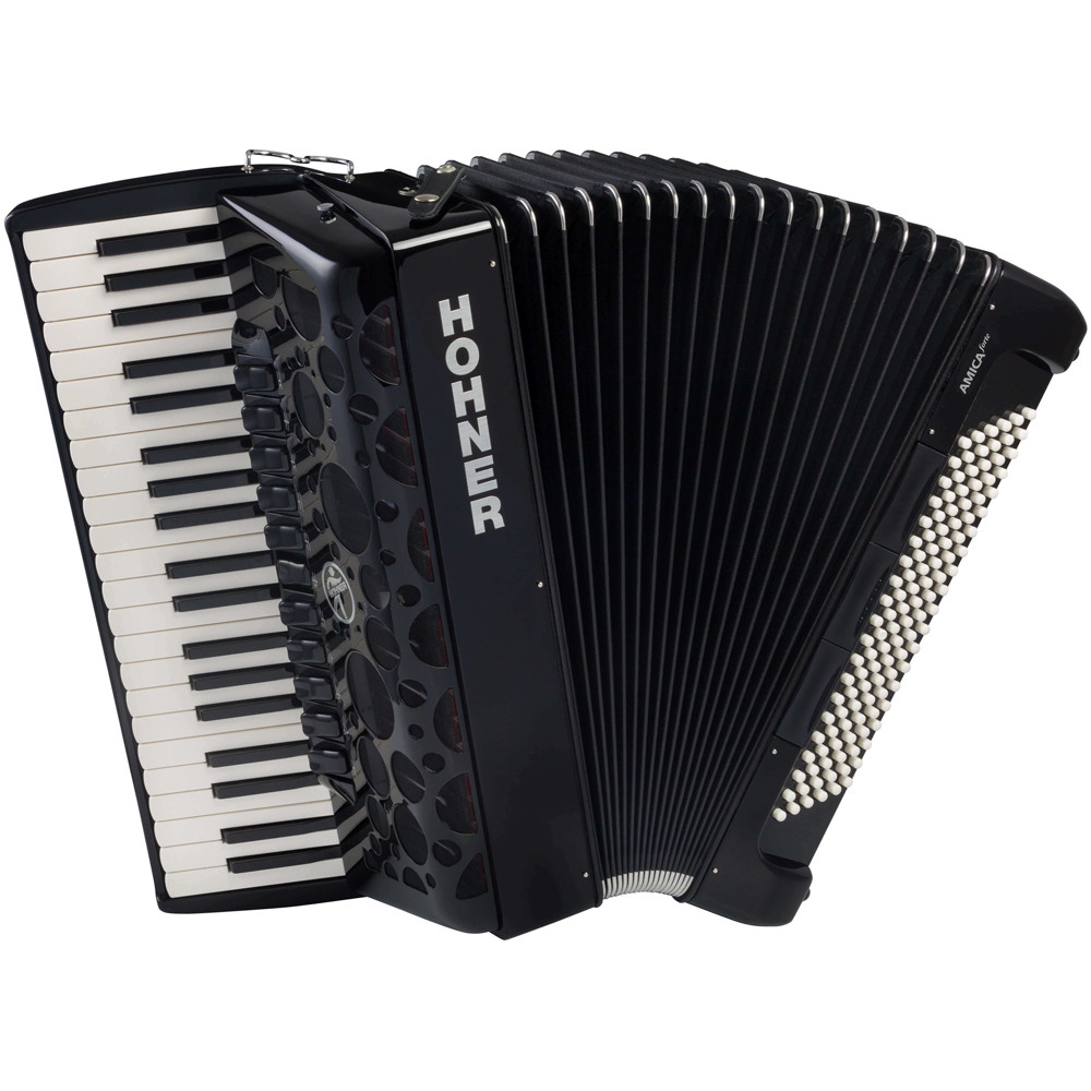 Hohner Amica Forte IV 120 Chromatic Piano Accordion - Jet Black