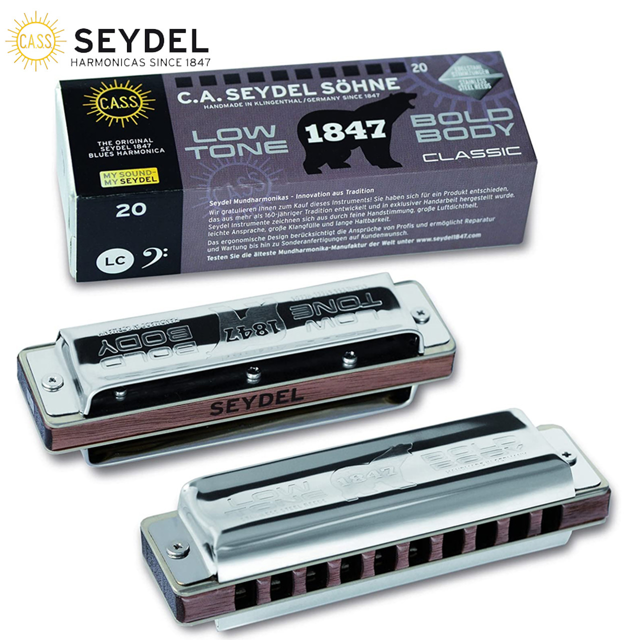 Seydel Blues 1847 Classic Low Diatonic Harmonica Key of Low E Made In  Germany | Alchemy Musical Supply