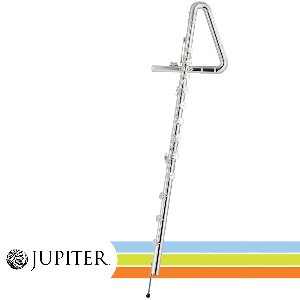 Jupiter JCF1000 Key of C Silver Plated Yellow Brass Contrabass Flute