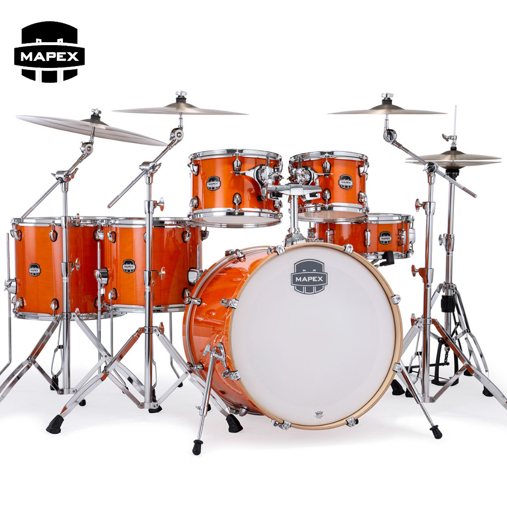 メッシ Mapex Mars Maple 6-Piece Studioease Drum Shell Pack Glossy Amber