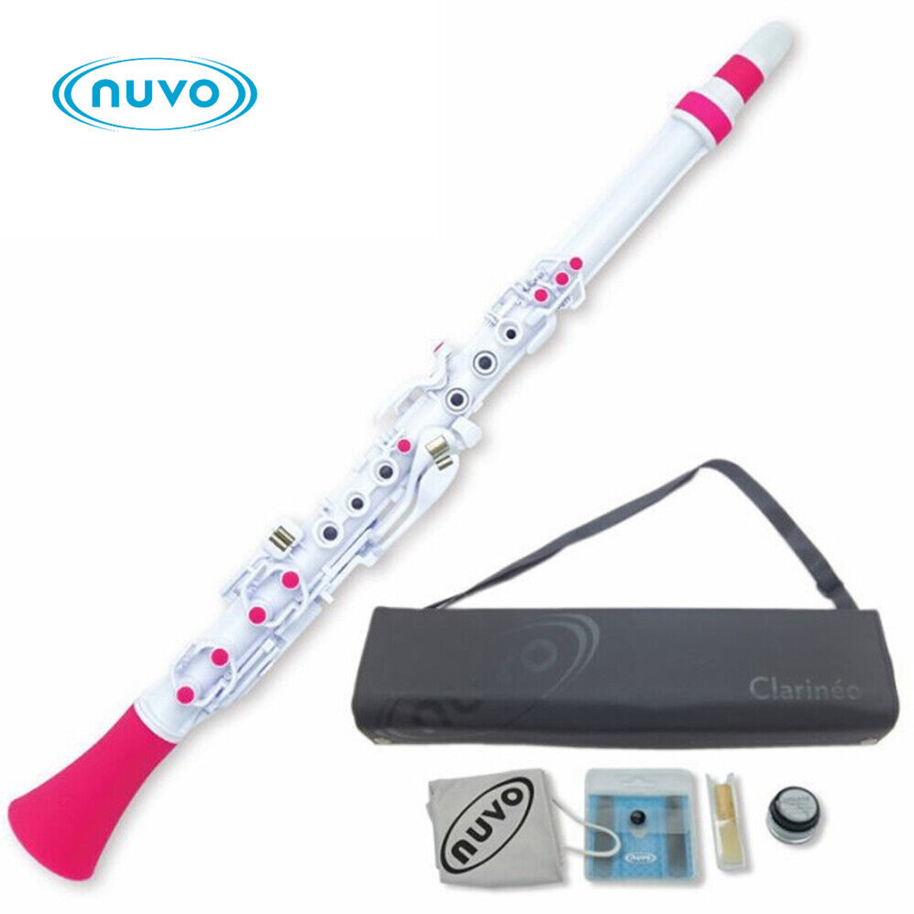 Nuvo Clarinéo Key of C Student Clarinet - White/Pink With Case N120CLPK