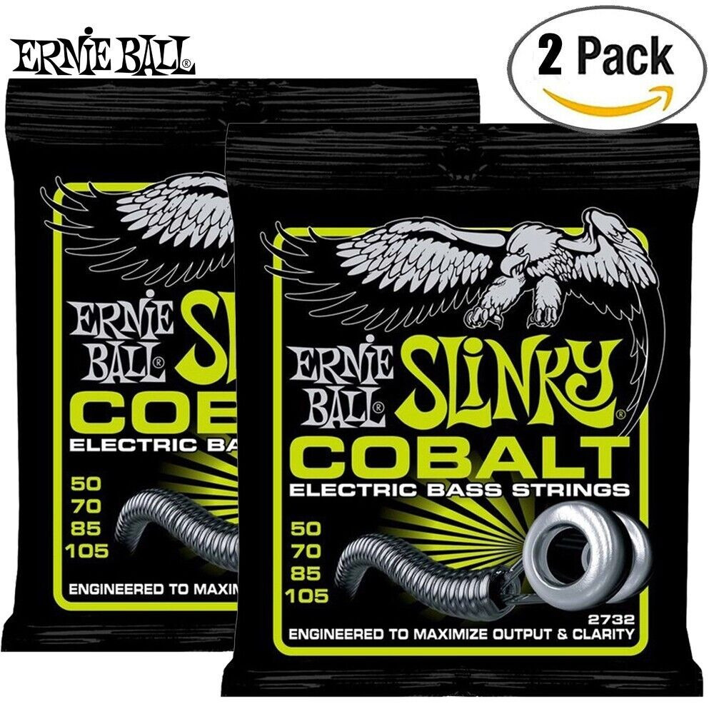 2PACK Ernie Ball 2732 Slinky Iron/Cobalt Electric Bass Strings 50105