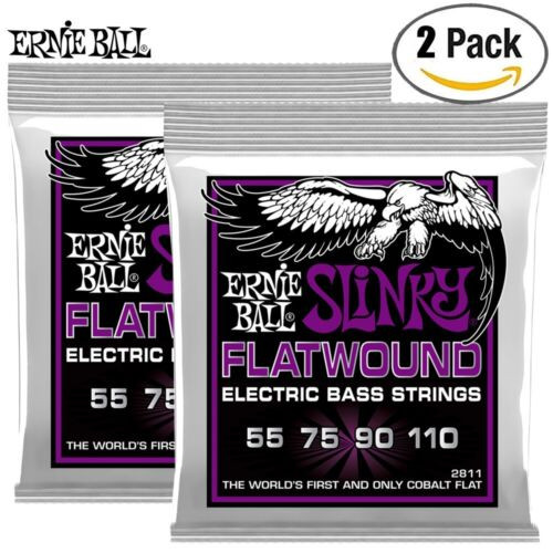 2PACK Ernie Ball 2811 Power Slinky Flatwound Electric Bass Strings 55110 Alchemy Musical Supply