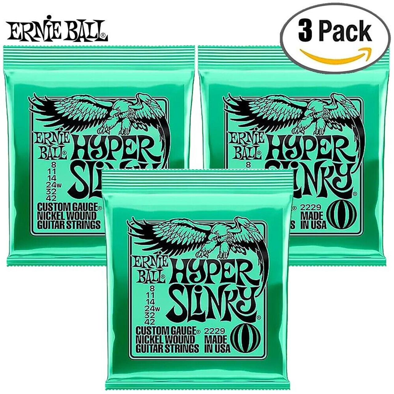 Buy Ernie Ball Super Slinky Nickel Wound Electric Guitar Strings, 9-42, 3  Pack