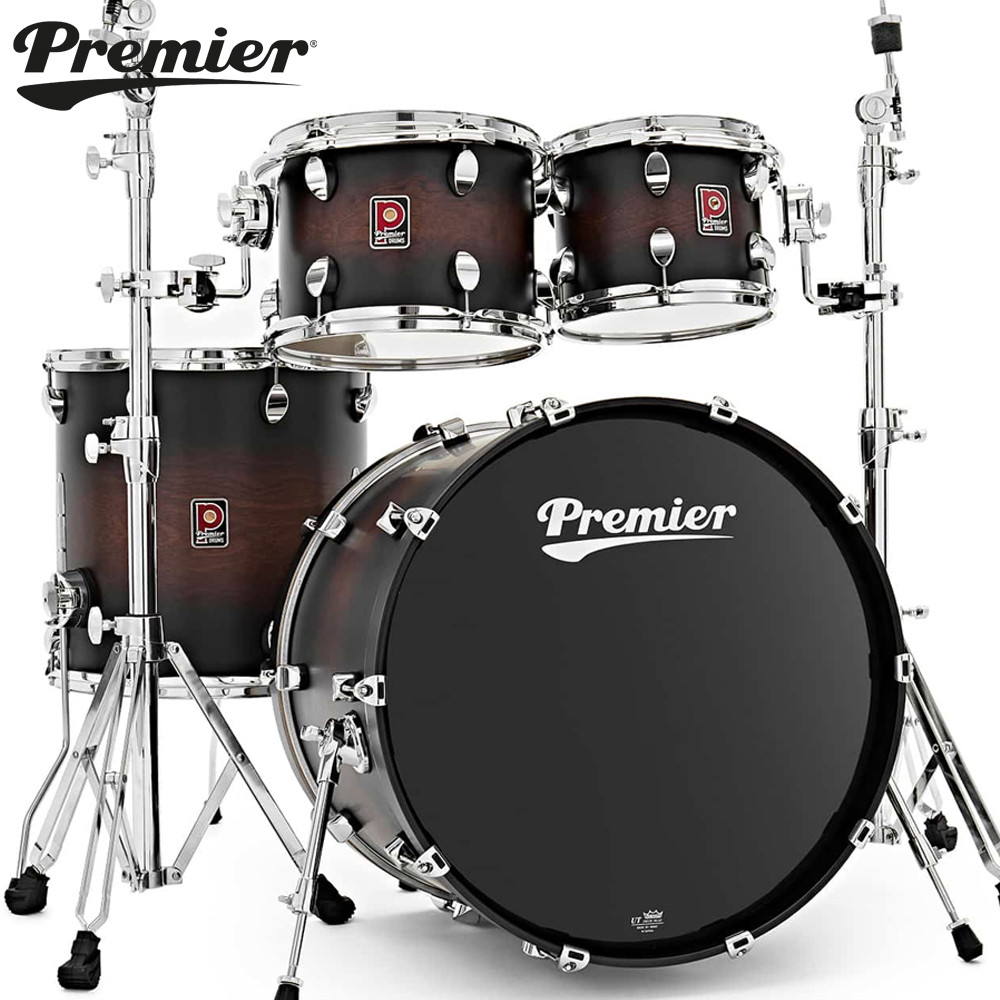 Premier Elite Series 4PC Birch/Maple Walnut Satin Drum Shell Pack