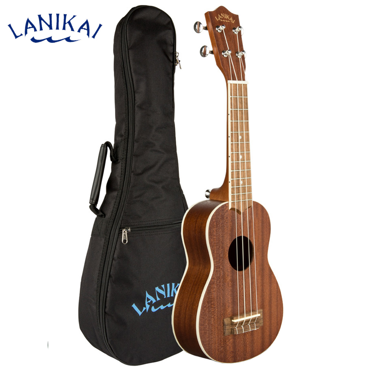 Lanikai MA-S Mahogany Series Soprano Ukulele with Padded Gig Bag