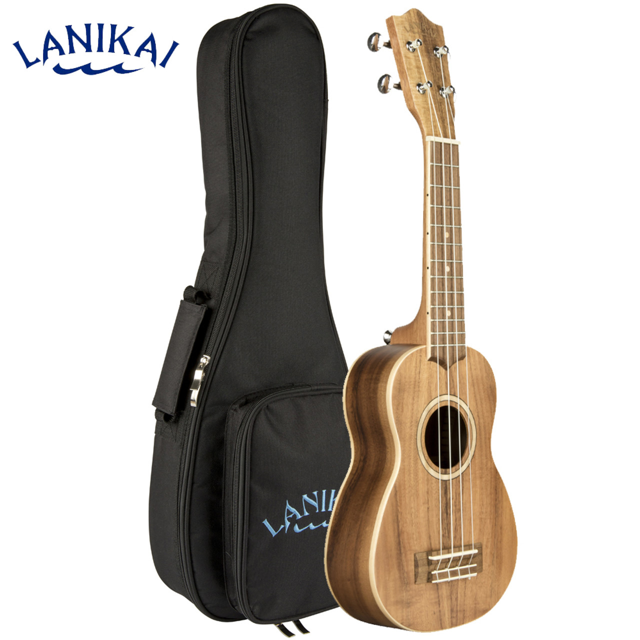 Lanikai ACST-S Solid Acacia Top Soprano Size Ukulele Natural with