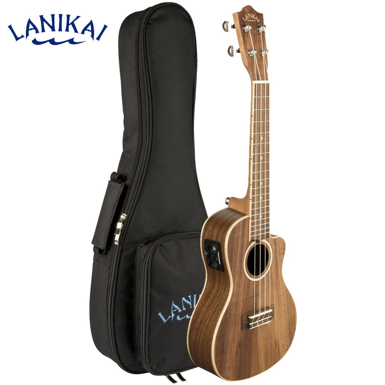 Lanikai ACST-CEC Acacia Series Concert Cutaway Acoustic Electric Ukulele  with Fishman Kula Preamp