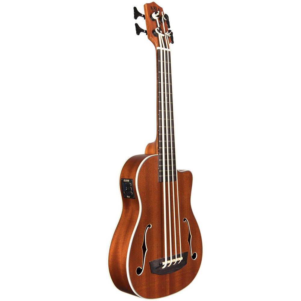 Kala UBASS Journeyman Acoustic Electric Ukulele with FHoles Satin