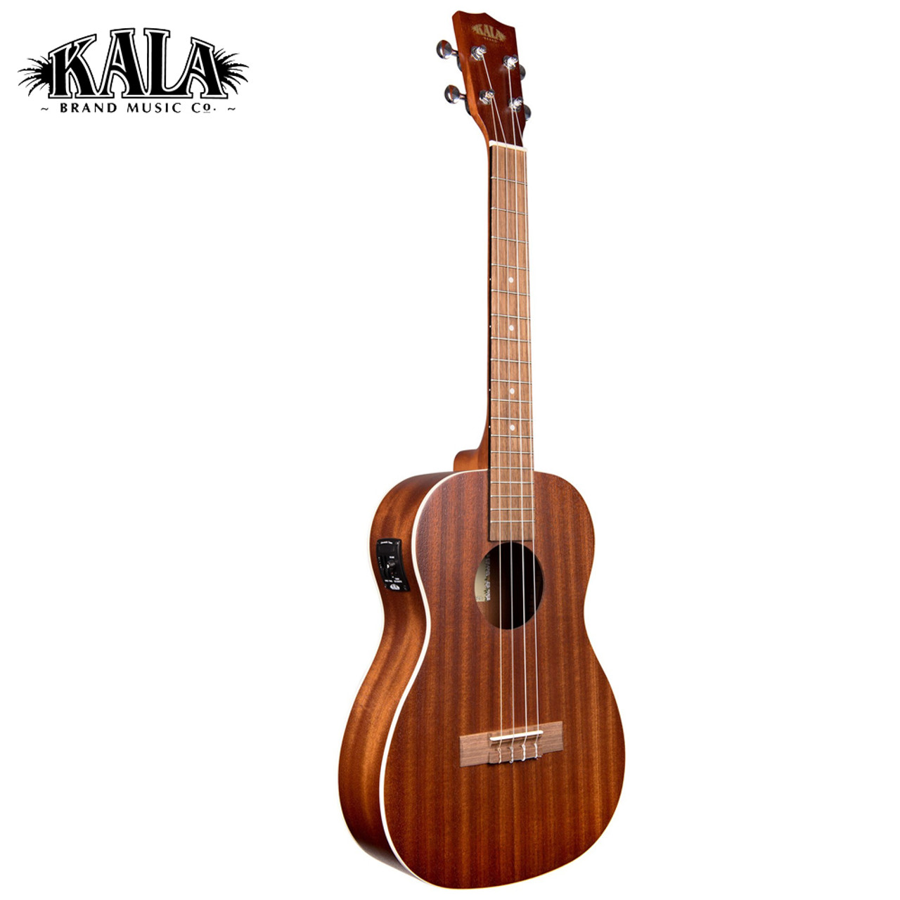 Kala KA-BE Satin Mahogany Baritone Ukulele with Aquila Super