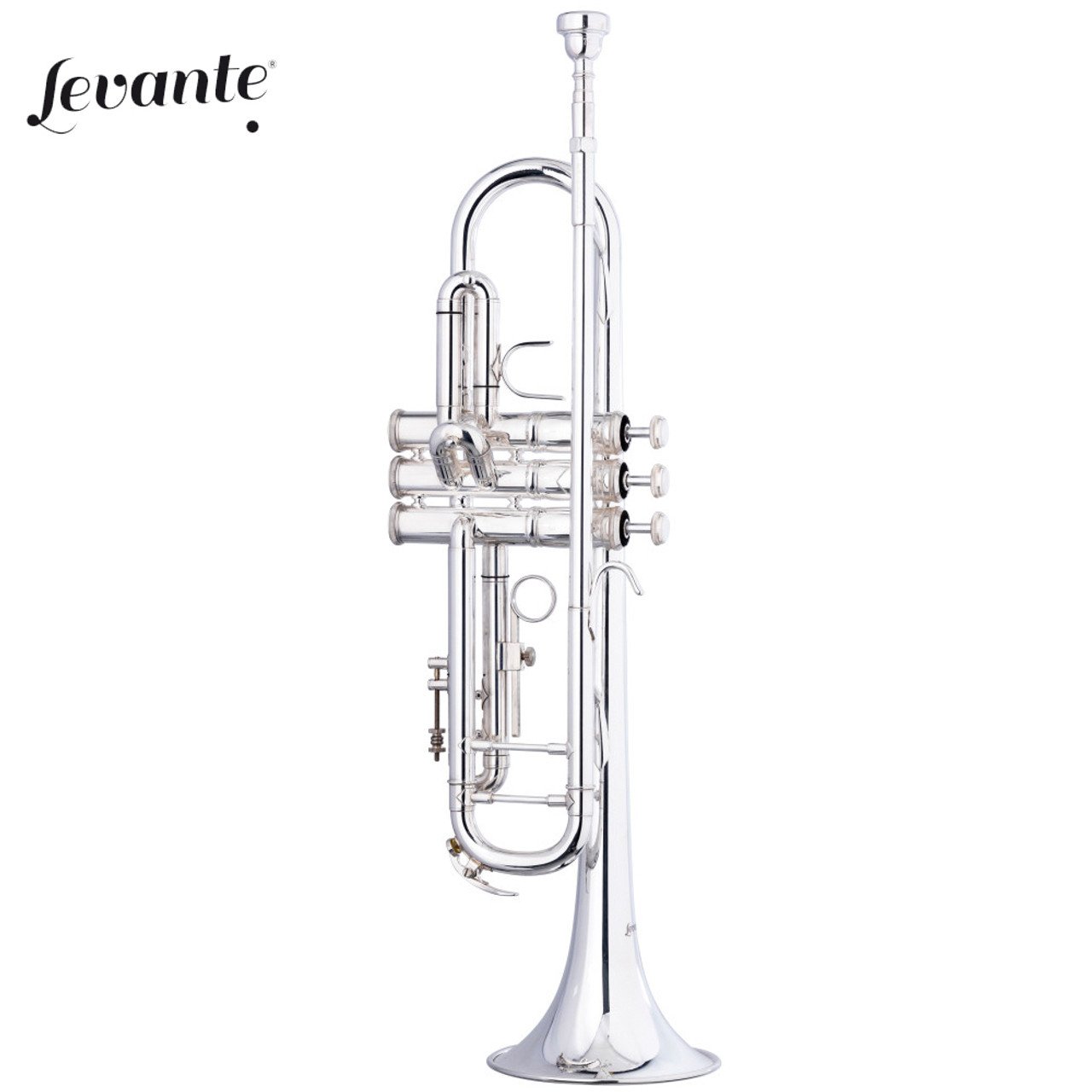 Levante LV-TR4205 Pro Series Key of Bb Clear Lacquer Trumpet with Case,  Mouthpiece