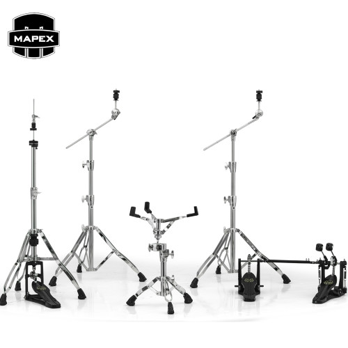 Mapex HP8005-DP Armory 800 Series Chrome Hardware Pack with Two Booms, Snare Stand, Hi-Hat Stand and Double Pedal Mapex HP8005-DP Armory 800 Series Chrome Hardware Pack with Two Booms, Snare Stand, Hi-Hat Stand and Double Pedal