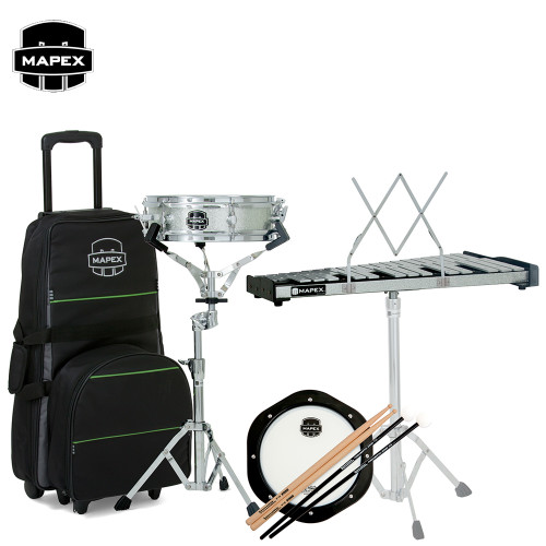 Mapex Backpack Snare Drum/Bell Percussion Kit with Rolling Gig Bag MCK1232DP  Mapex Backpack Snare Drum/Bell Percussion Kit with Rolling Gig Bag MCK1232DP