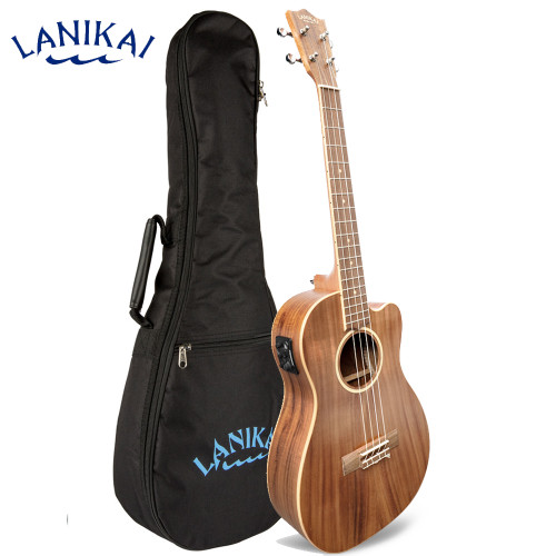 Lanikai ACST-CEB Acacia Solid Top Baritone Acoustic Electric Ukulele With Gig Bag Lanikai ACST-CEB Acacia Solid Top Baritone Acoustic Electric Ukulele With Gig Bag