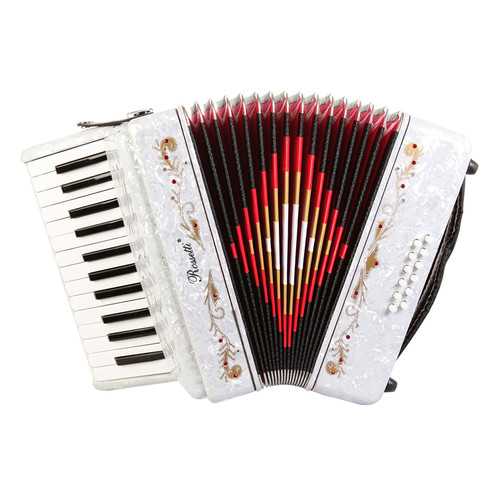 Rossetti 2512 25 Keys Piano Accordion - White Rossetti 2512 25 Keys Piano Accordion - White