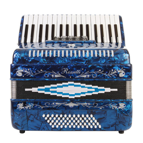 Rossetti 3460 34 Keys 5 Switch 60 Bass Button Accordion - Blue