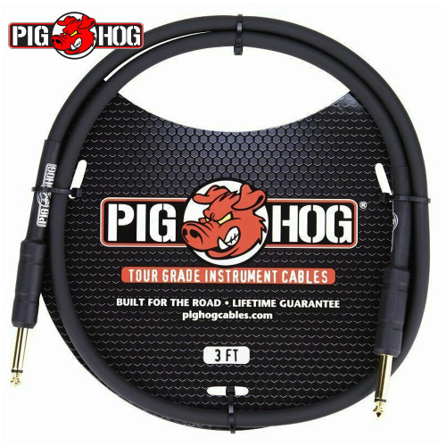 Pig Hog PH3 High Performance 8mm 1/4" Guitar Instrument Cable 3FT Pig Hog PH3 High Performance 8mm 1/4" Guitar Instrument Cable 3FT
