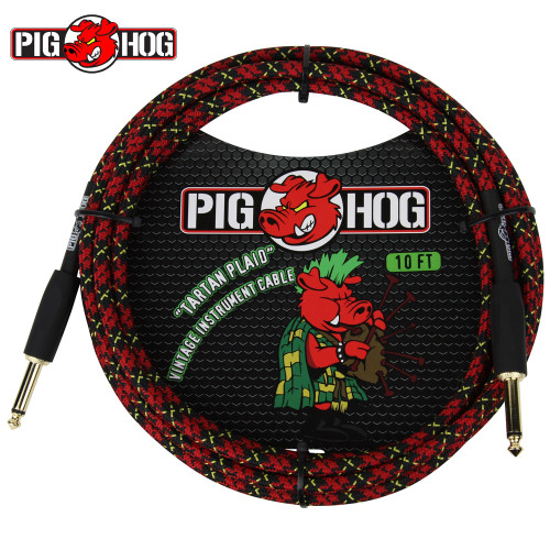 Pig Hog PCH10PL Tartan Plaid 1/4" 10 FT High Quality Instrument Cable Pig Hog PCH10PL Tartan Plaid 1/4" 10 FT High Quality Instrument Cable