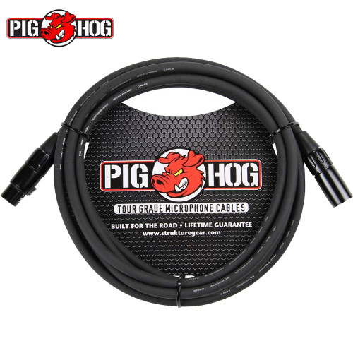 Pig Hog PHM10 10FT XLR M to XLR F 8mm Tour Grade Microphone Cable