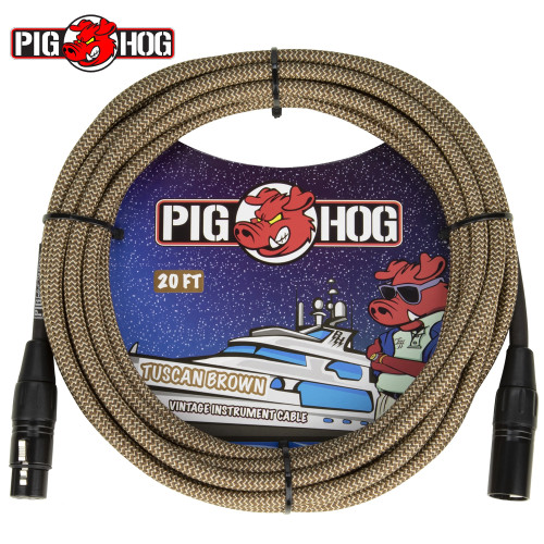 Pig Hog 20FT TUSCAN BROWN Woven XLR High Performance Microphone Cable PHM20TBR Pig Hog 20FT TUSCAN BROWN Woven XLR High Performance Microphone Cable PHM20TBR