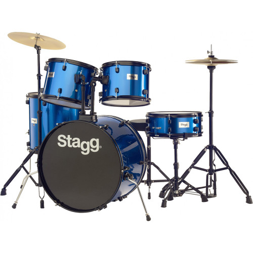 Stagg TIM122B 5 Piece 22" Complete Drum Kit - Blue Stagg TIM122B 5 Piece 22" Complete Drum Kit - Blue