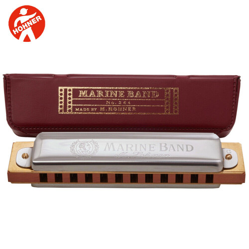 Hohner 364/24 Marine Band Key of G 12-Hole Diatonic Harmonica 364G