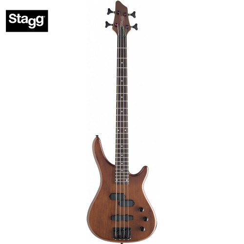 Stagg BC300 Fusion 4 String Standard Jazz Electric Bass - Walnut Satin Stagg BC300 Fusion 4 String Standard Jazz Electric Bass - Walnut Satin