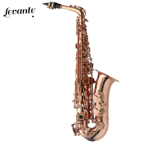 Levante LV-AS4105 Eb Alto Professional Saxophone High F# - Gold Laquer Levante LV-AS4105 Eb Alto Professional Saxophone High F# - Gold Laquer