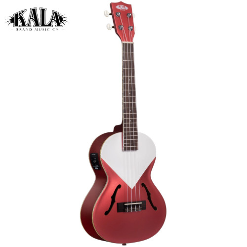 Kala KA-JTE-CHRD Mahogany Archtop Tenor Acoustic Electric Ukulele Chicago Red Kala KA-JTE-CHRD Mahogany Archtop Tenor Acoustic Electric Ukulele Chicago Red