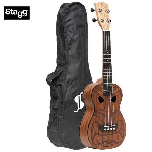 Stagg Tiki Series MENA Sapele Top Concert Size Ukulele Natural with Gig Bag Stagg Tiki Series MENA Sapele Top Concert Size Ukulele Natural with Gig Bag