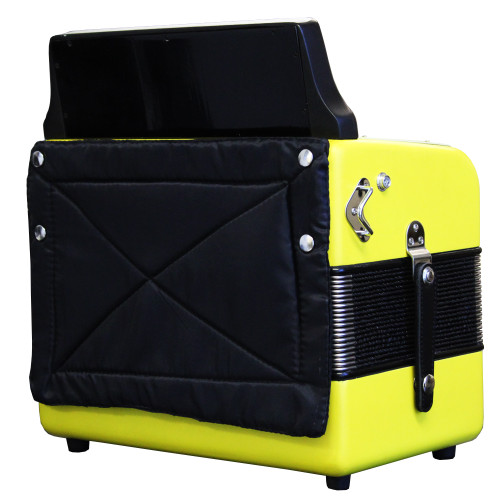 Rossetti Pro Series VALENTINO FBE Fa 31 Button Diatonic Accordion Yellow with Case Rossetti Pro Series VALENTINO FBE Fa 31 Button Diatonic Accordion Yellow with Case